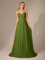 Chiffon Bridesmaid Dress with Ruched Design 