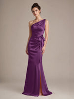 One-Shoulder Bridesmaid Dress with Sash