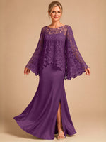 Two-piece Mother of the Bride Dress with Lace Top 
