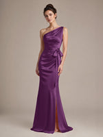 One-Shoulder Bridesmaid Dress with Sash