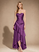 Strapless Prom Dress with Tiered Ruffles 
