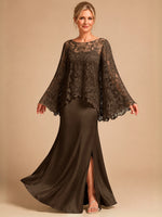 Two-piece Mother of the Bride Dress with Lace Top 