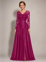 Satin Mother of the Bride Dress with Appliques