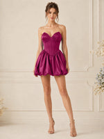 Sweetheart Homecoming Dress with Bubble Skirt 