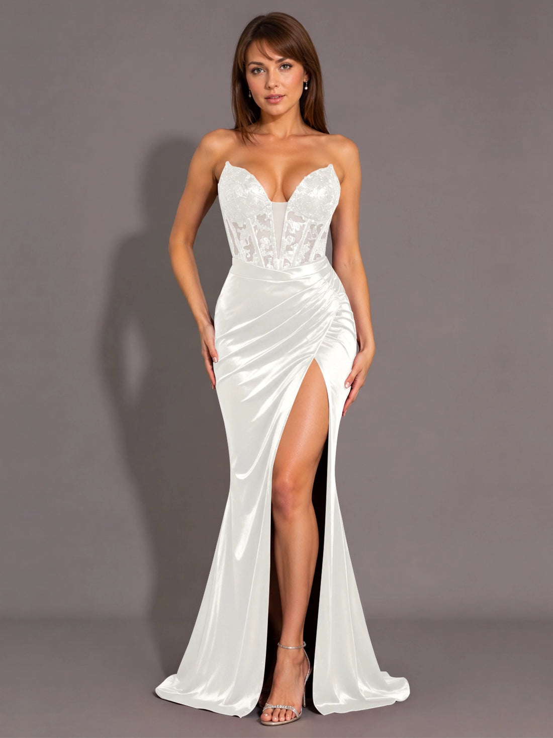 Silk-like Prom Dress with Sweetheart Neckline 