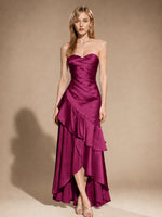 Strapless Prom Dress with Tiered Ruffles 