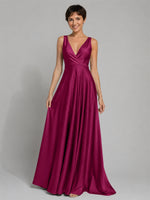 A-line Bridesmaid Dress with Cross-Over Bodice