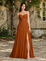 A-Line Bridesmaid Dress with Spaghetti Straps