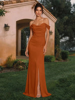 Trumpet Bridesmaid Dress with Slit