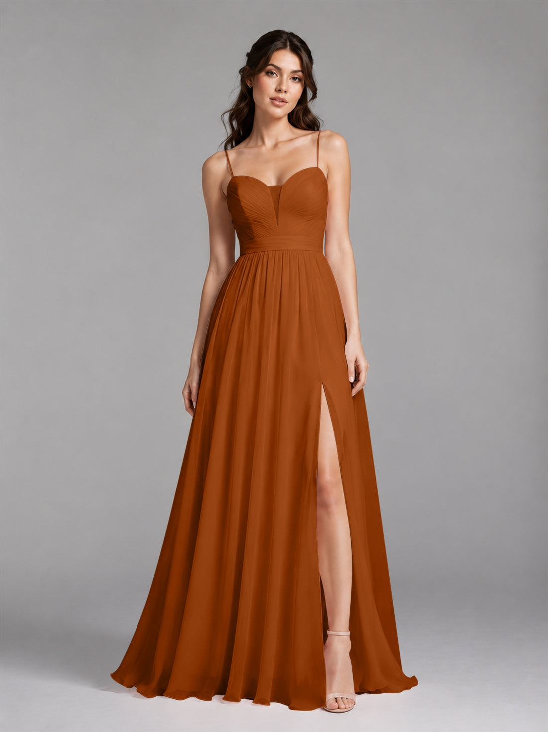 A-Line Bridesmaid Dress with Spaghetti Straps