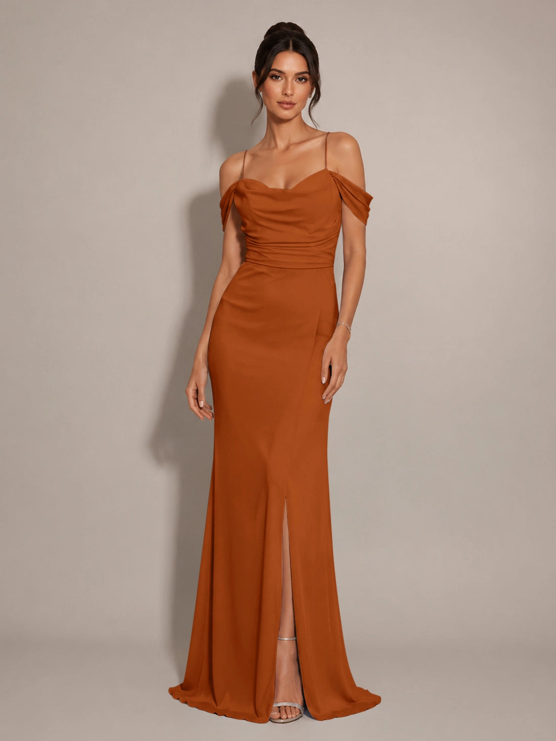 Trumpet Bridesmaid Dress with Slit