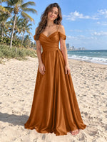 Silk-Like Pleated Prom Dress 