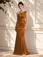 One-Shoulder Bridesmaid Dress with Sash