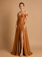 A-line Prom Dress with High Slit 