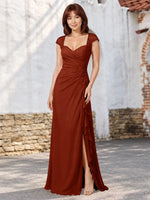 Chiffon Mother of the Bride Dress with Lace Appliques 