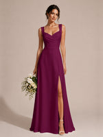 Sweetheart Neckline Bridesmaid Dress with Wide Straps