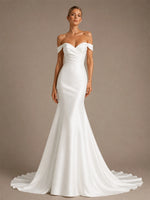 Mermaid Wedding Dress with Covered Buttons 
