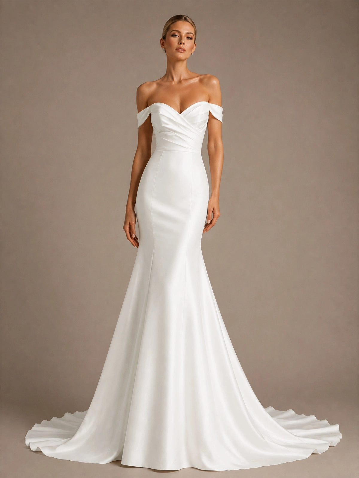 Mermaid Wedding Dress with Covered Buttons 