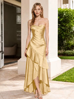 Strapless Prom Dress with Tiered Ruffles 