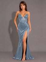 Silk-like Prom Dress with Sweetheart Neckline 