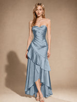 Strapless Prom Dress with Tiered Ruffles 