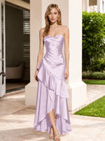 Strapless Prom Dress with Tiered Ruffles 