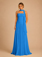 Chiffon Bridesmaid Dress with Scarf Detail 