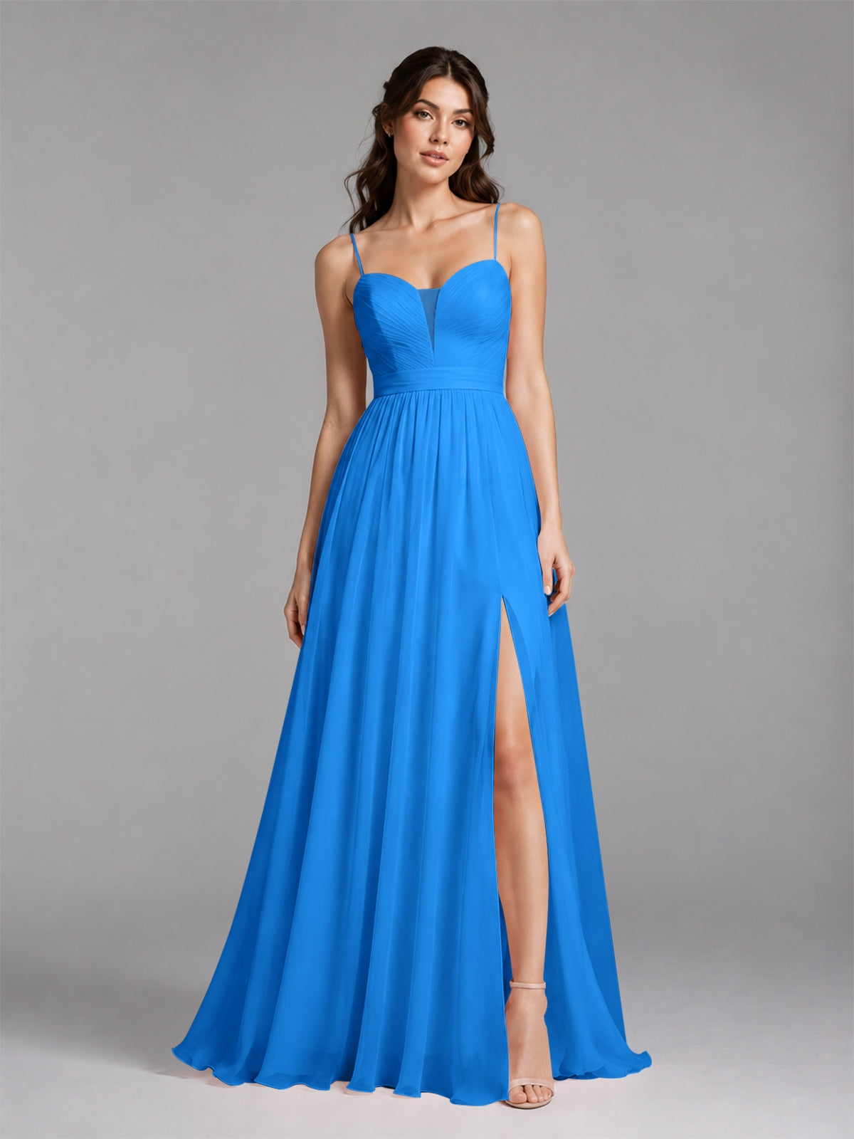 A-Line Bridesmaid Dress with Spaghetti Straps