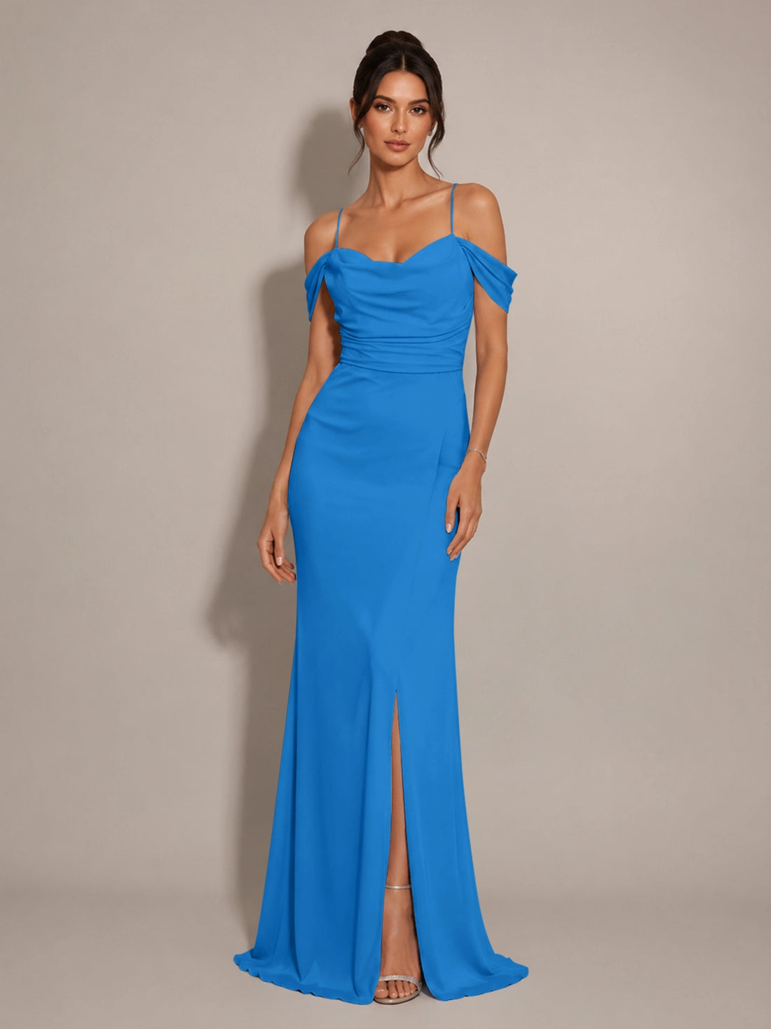 Trumpet Bridesmaid Dress with Slit
