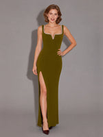Sheath Prom Dress with Crystal Trim 