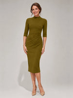 Sheath Mother of the Bride Dress with Mock Neckline 
