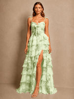 Floral Pattern High-low Dress 