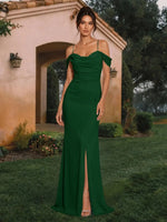 Trumpet Bridesmaid Dress with Slit