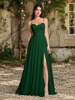 A-Line Bridesmaid Dress with Spaghetti Straps