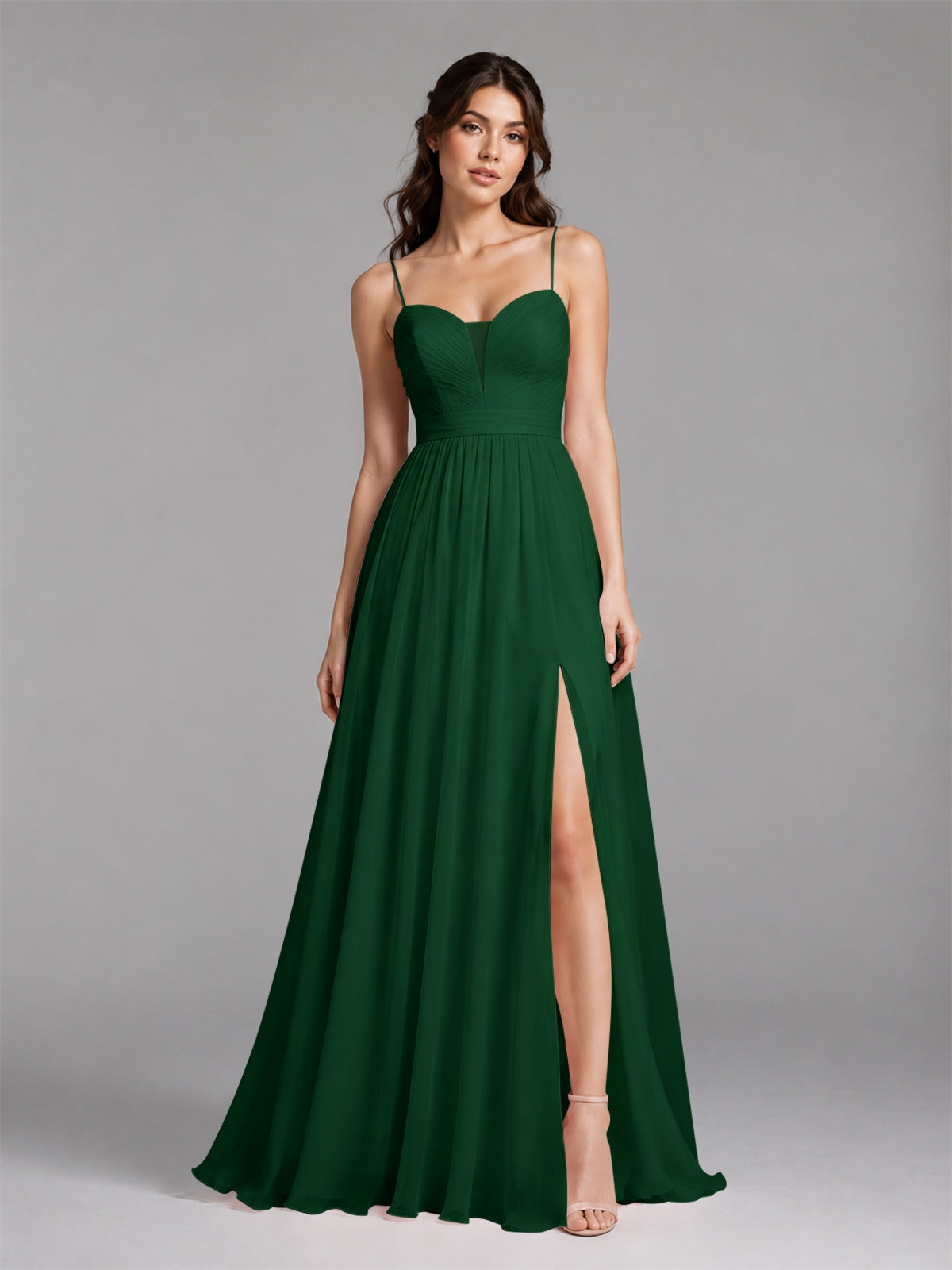 A-Line Bridesmaid Dress with Spaghetti Straps