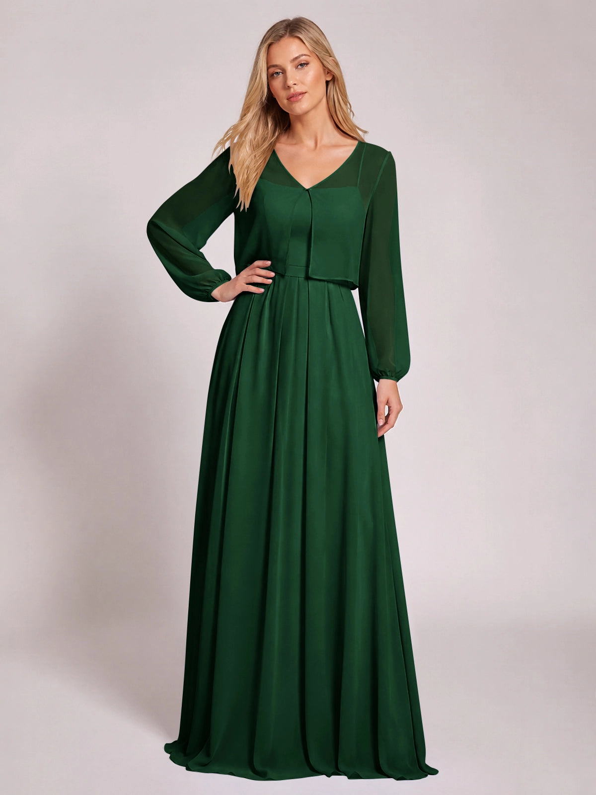 Two-Piece Square Neckline Bridesmaid Dress with Jacket