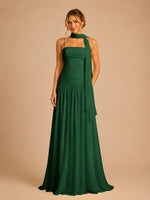Chiffon Bridesmaid Dress with Scarf Detail 