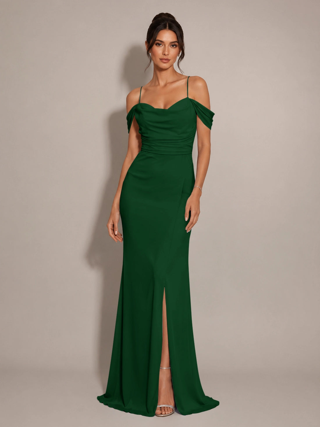 Trumpet Bridesmaid Dress with Slit