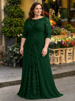 Lace Mother of the Bride Dress with Applique-Plus Size 