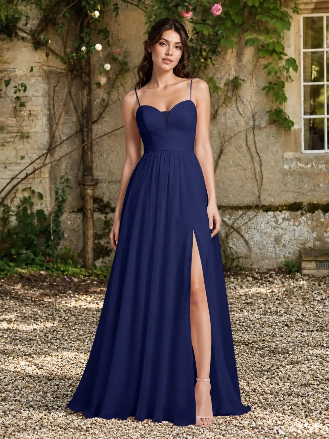 A-Line Bridesmaid Dress with Spaghetti Straps