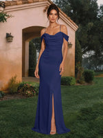 Trumpet Bridesmaid Dress with Slit