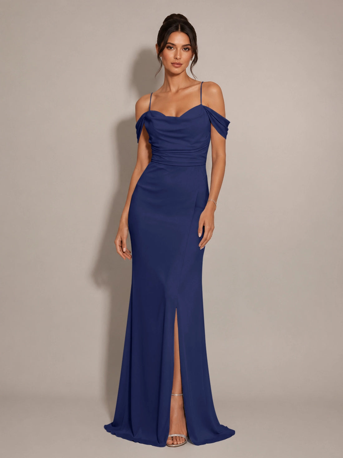 Trumpet Bridesmaid Dress with Slit