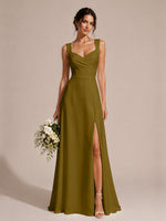 Sweetheart Neckline Bridesmaid Dress with Wide Straps