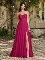 A-Line Bridesmaid Dress with Spaghetti Straps