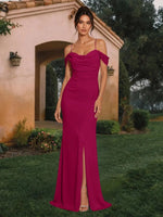 Trumpet Bridesmaid Dress with Slit