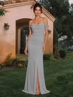 Trumpet Bridesmaid Dress with Slit