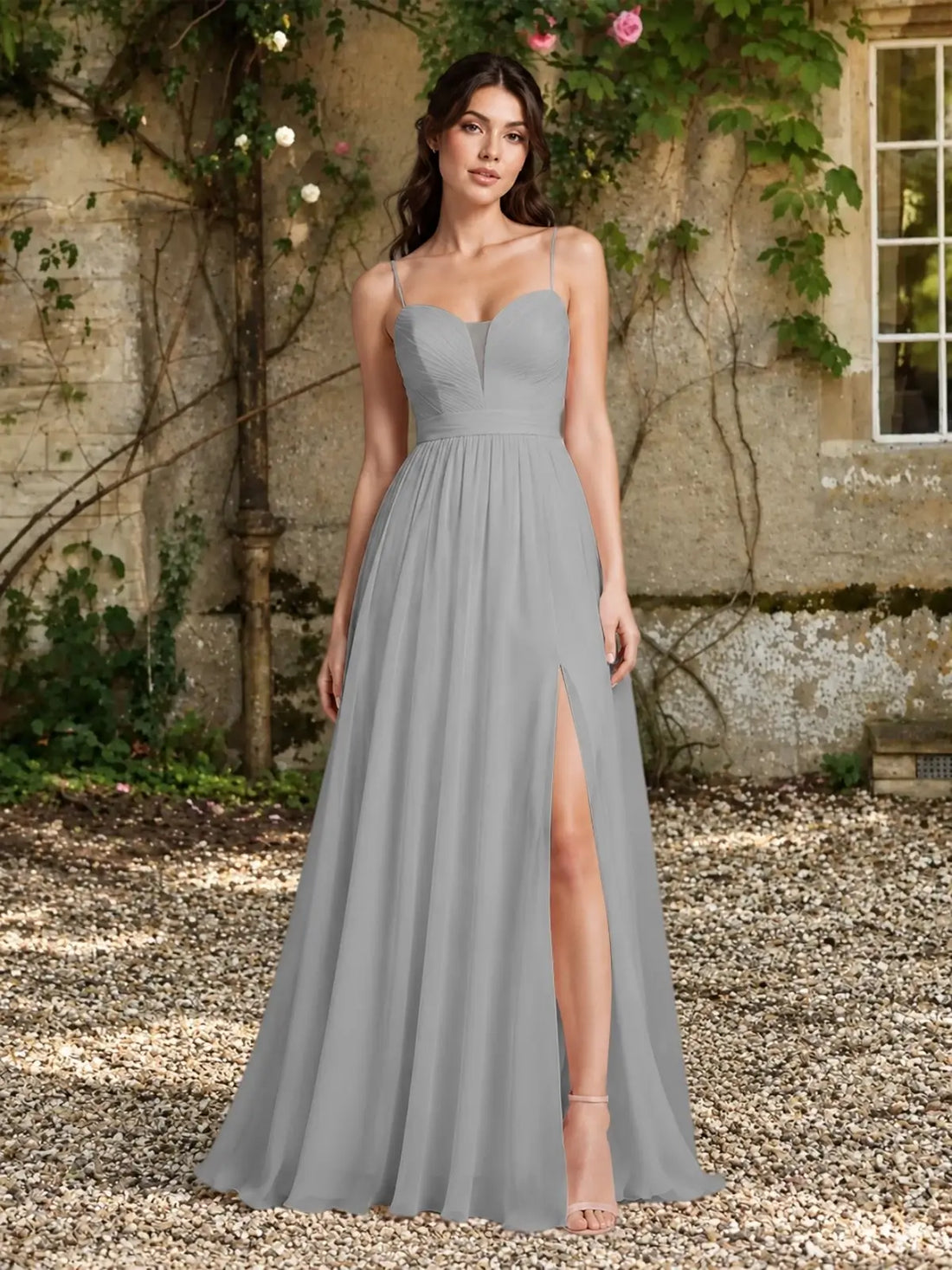 A-Line Bridesmaid Dress with Spaghetti Straps