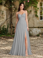 A-Line Bridesmaid Dress with Spaghetti Straps