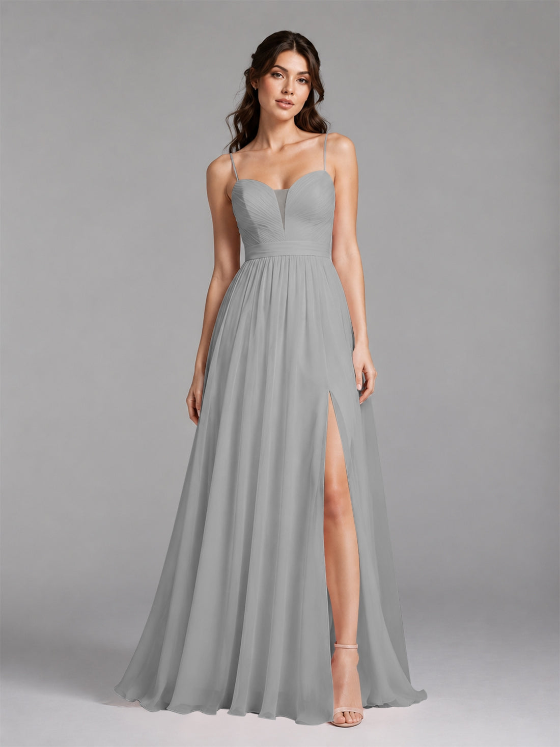 A-Line Bridesmaid Dress with Spaghetti Straps