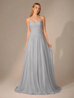 Chiffon Bridesmaid Dress with Ruched Design 